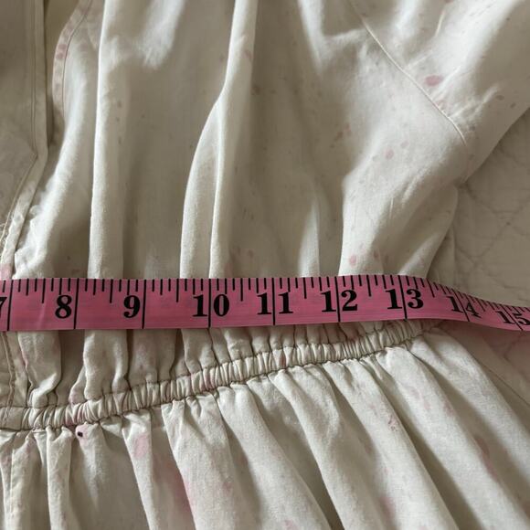 TEXTILE ELIZABETH & JAMES Peasant Dress Splatter Bone/Maroon SzM Cottage Prairie - Picture 8 of 9